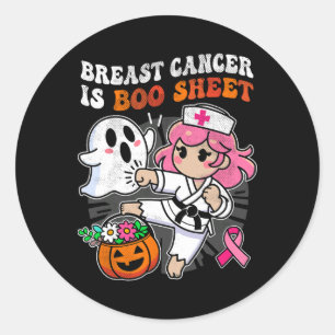 Sticker Rond Infirmière Conscience du cancer du sein Karate Lut