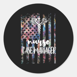 Sticker Rond Infirmière Coque Ager American Flag Rn Infirmière 