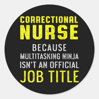 Sticker Rond Infirmière correctionnelle