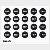 Sticker Rond Infirmière de famille Praticien Fnp (Feuille)