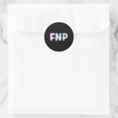 Sticker Rond Infirmière de famille Praticien Fnp (Sac)