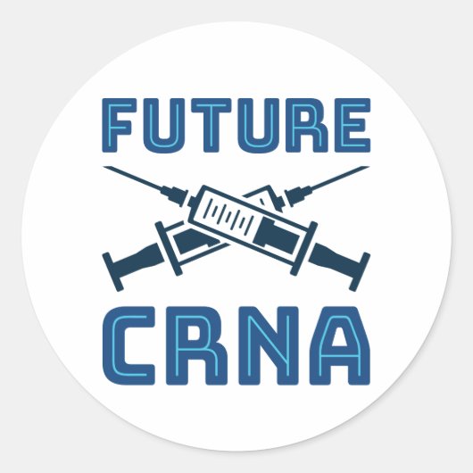 Sticker Rond Infirmière de la CRNA (Devant)