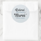 Sticker Rond Infirmière de la Force aérienne retraitée (Sac)