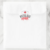 Sticker Rond Infirmière de l'équipe Infirmière Amis Infirmière  (Sac)