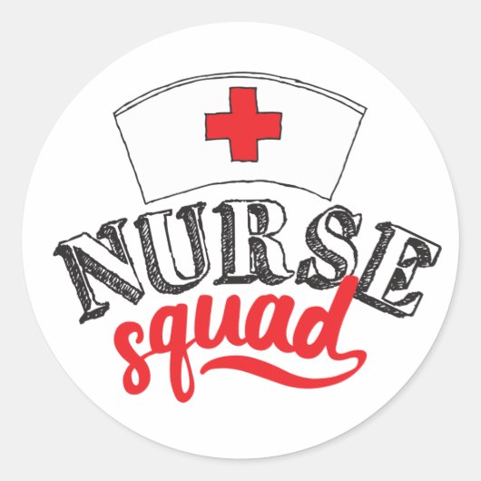 Sticker Rond Infirmière de l'équipe Infirmière Amis Infirmière  (Devant)