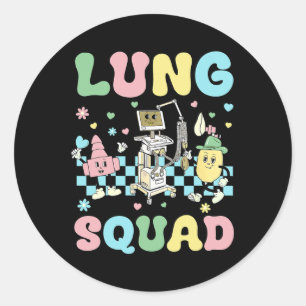Sticker Rond Infirmière de l'équipe pulmonaire