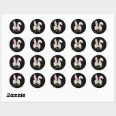 Sticker Rond Infirmière de Pâques Coquette Arc Stéthoscope Lapi (Feuille)
