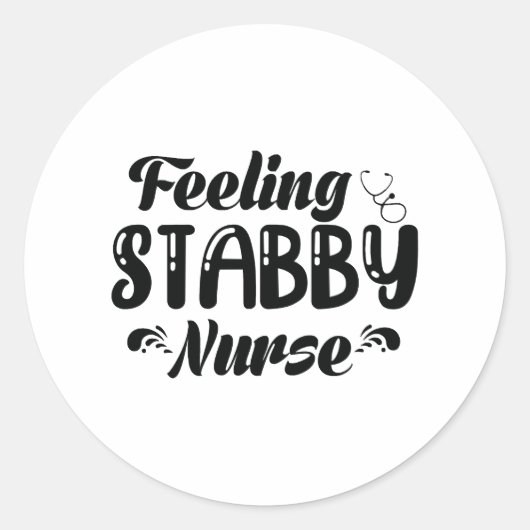 Sticker Rond Infirmière de ressentir la stabilité (Devant)