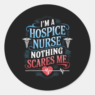 Sticker Rond Infirmière D'Hospice Conception Pour Les Infirmièr