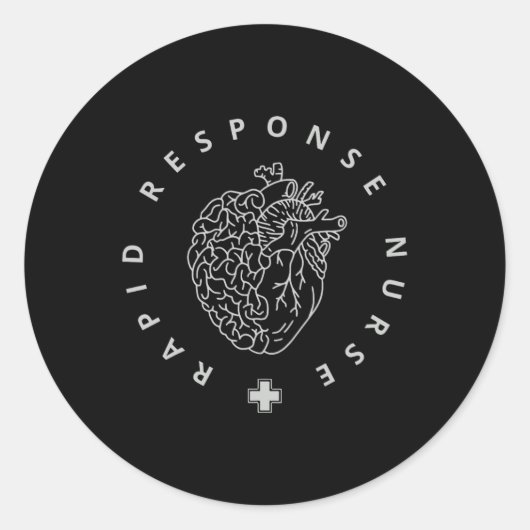 Sticker Rond Infirmière d'intervention rapide Soins critiques I (Devant)