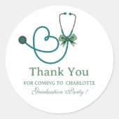 Sticker Rond Infirmière Docteur Merci Favorise (Devant)