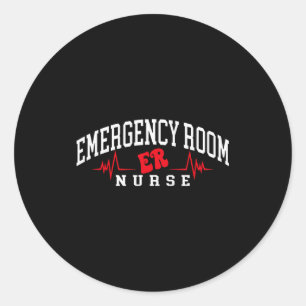 Sticker Rond Infirmière drôle des urgences service des urgences