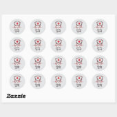 Sticker Rond Infirmière d'urgence - Mains stables (Feuille)