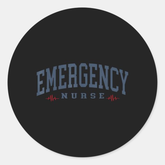 Sticker Rond Infirmière d'urgence Service d'urgence Urgence (Devant)