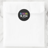 Sticker Rond Infirmière école-cadeau (Sac)