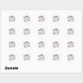 Sticker Rond Infirmière école-cadeau (Feuille)