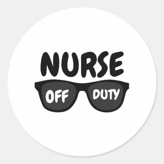 Sticker Rond Infirmière en congé (Devant)