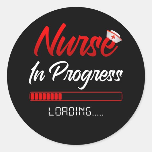 Sticker Rond Infirmière en cours École de soins infirmiers Aven (Devant)