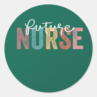 Sticker Rond Infirmière En Cours École De Soins Infirmiers Futu