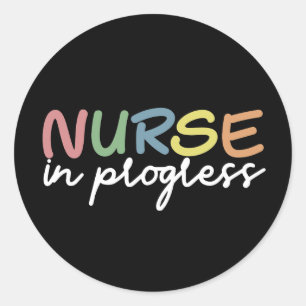 Sticker Rond Infirmière en cours Futurs cadeaux d'infirmière