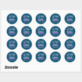 Sticker Rond Infirmière En Cours Veuillez Attendre (Feuille)