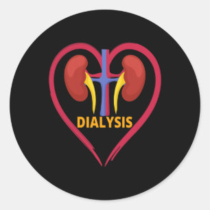 Sticker Rond Infirmière en néphrologie Infirmière Technicien en