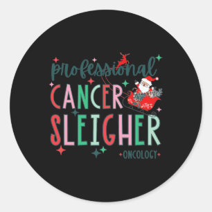 Sticker Rond Infirmière en oncologie chasseuse de cancer profes