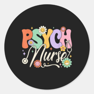 Sticker Rond Infirmière en psychologie super Infirmière en sant