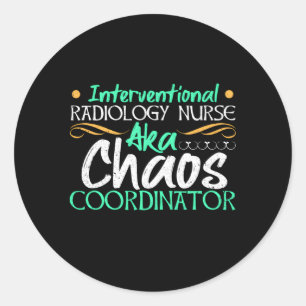 Sticker Rond Infirmière en radiologie Interventionnelle Profess