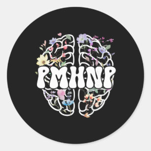 Sticker Rond Infirmière en santé mentale psychiatrique Pmhnp Gr
