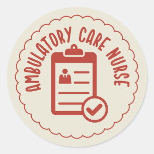 Sticker Rond Infirmière en soins ambulatoires