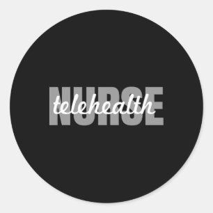 Sticker Rond Infirmière en télésanté