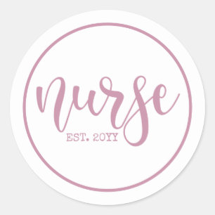 Sticker Rond Infirmière Est Année sur mesure Étudiante Infirmiè