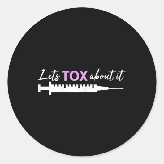 Sticker Rond Infirmière esthétique Botox Injector Cosmétique In (Devant)