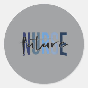 Sticker Rond Infirmière future drôle Étudiante en école d'infir