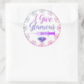 Sticker Rond Infirmière glamour abattu rose violet mignon (Sac)