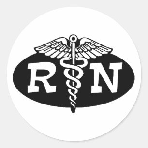 Sticker Rond Infirmière inscrite