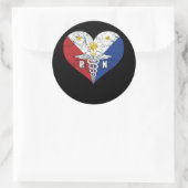 Sticker Rond Infirmière inscrite à la RN philippine Drapeau Amo (Sac)