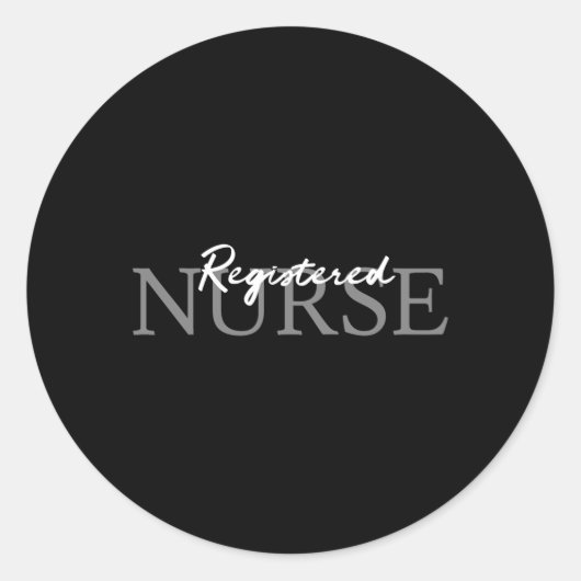 Sticker Rond Infirmière inscrite en salle d'urgence (Devant)