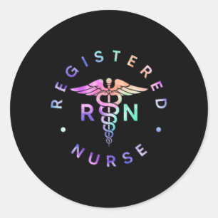 Sticker Rond Infirmière inscrite Infirmière hospitalière - Rn T