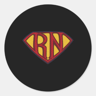 Sticker Rond Infirmière inscrite Superhero - Jersey Pour Héroïq