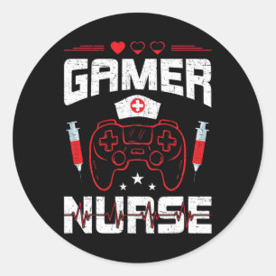 Sticker Rond Infirmière jeu vidéo Jeu 1