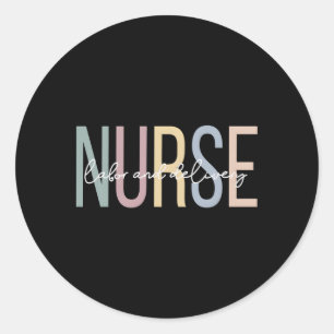 Sticker Rond Infirmière Ld Boho Infirmière De Travail Et De Liv
