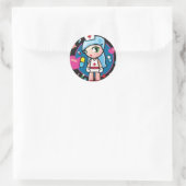 Sticker Rond Infirmière Lolita (Sac)