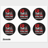 Sticker Rond Infirmière Médicale d'urgence Funny Technicien en  (Feuille)