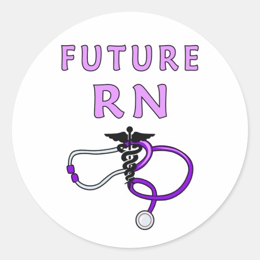 Sticker Rond Infirmière Médicale RN (Devant)