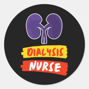 Sticker Rond Infirmière Néphrologie Infirmière Technicienne en