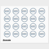 Sticker Rond Infirmière ou infirmière en poste (Feuille)