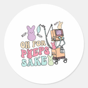 Sticker Rond Infirmière Pâques Med Surg Icu Peds Picu Infirmièr