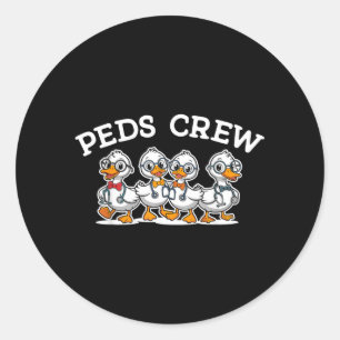 Sticker Rond Infirmière pédiatrique PEDS Crew Pédiatre RN 1